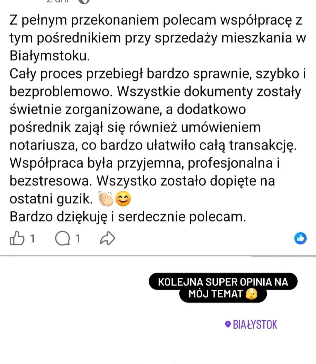 Opinia, Pani Klaudia